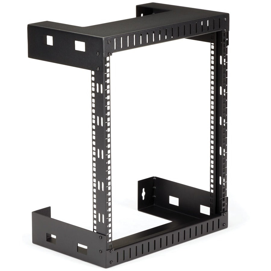 2-Post Open Frame Server Rack, 12U, Switch-Depth, Wall-Mount