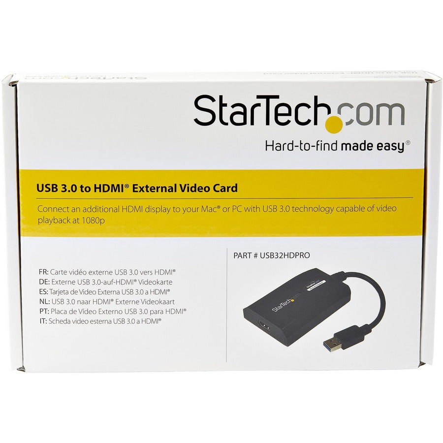 USB 3.0 to HDMI Adapter with 1-Port USB Hub – 1920x1200