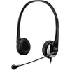 Adesso USB Stereo Headset with Adjustable Microphone- Noise Cancelling- Mono - USB - Wired - Over-the-head - 6 ft Cable -, Omni-directional Microphone - Black