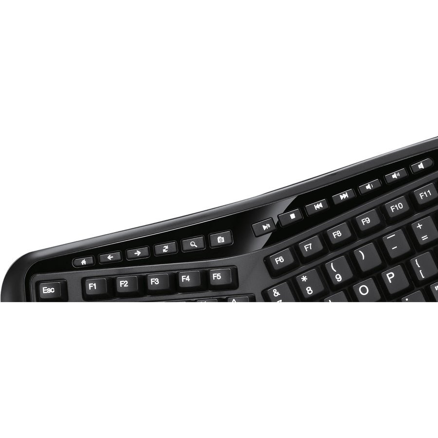 Adesso 2.4GHz Wireless Ergonomic Touchpad Keyboard – Natix
