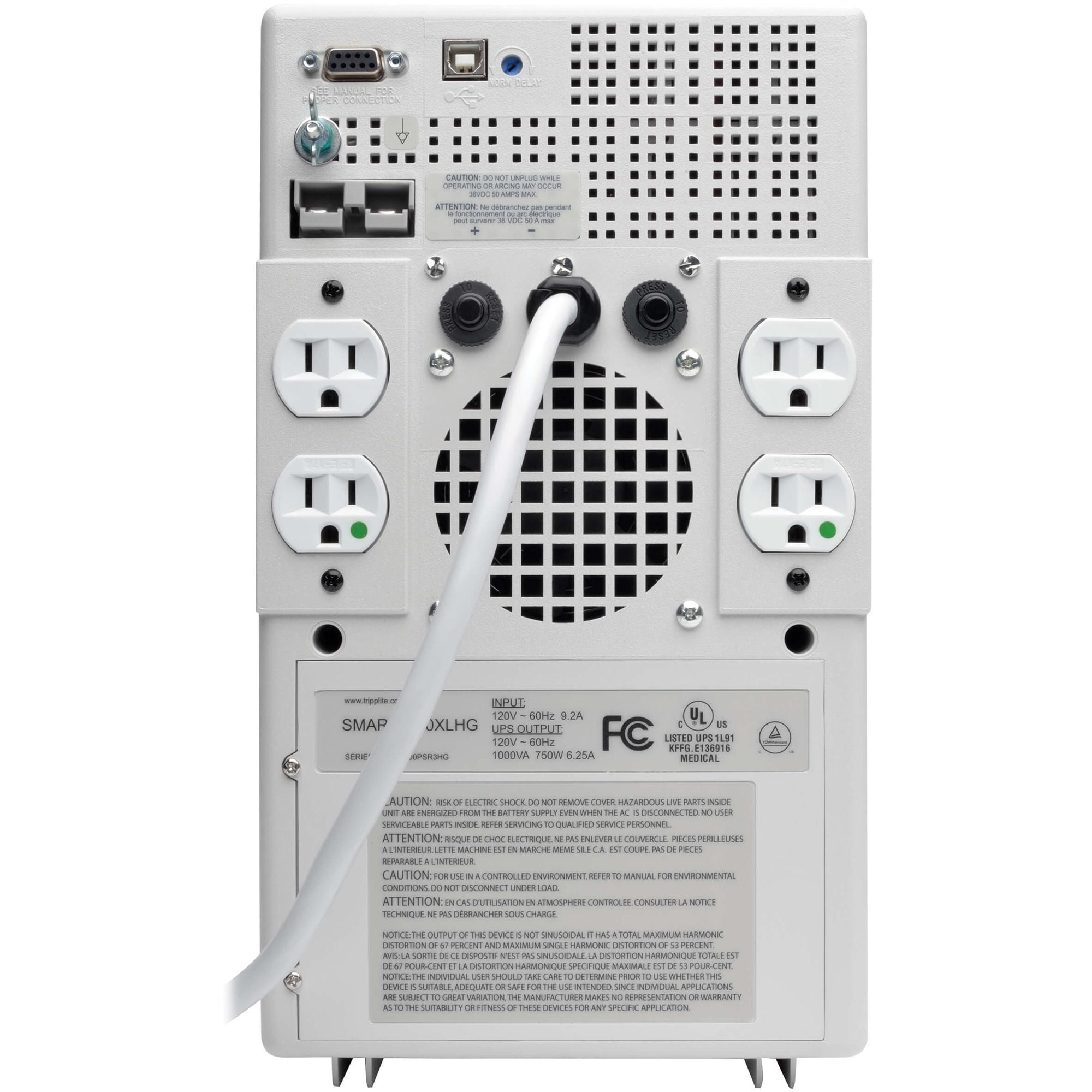 Tripp Lite UPS Smart 1000VA 750W Tower Hospital Medical AVR 120V