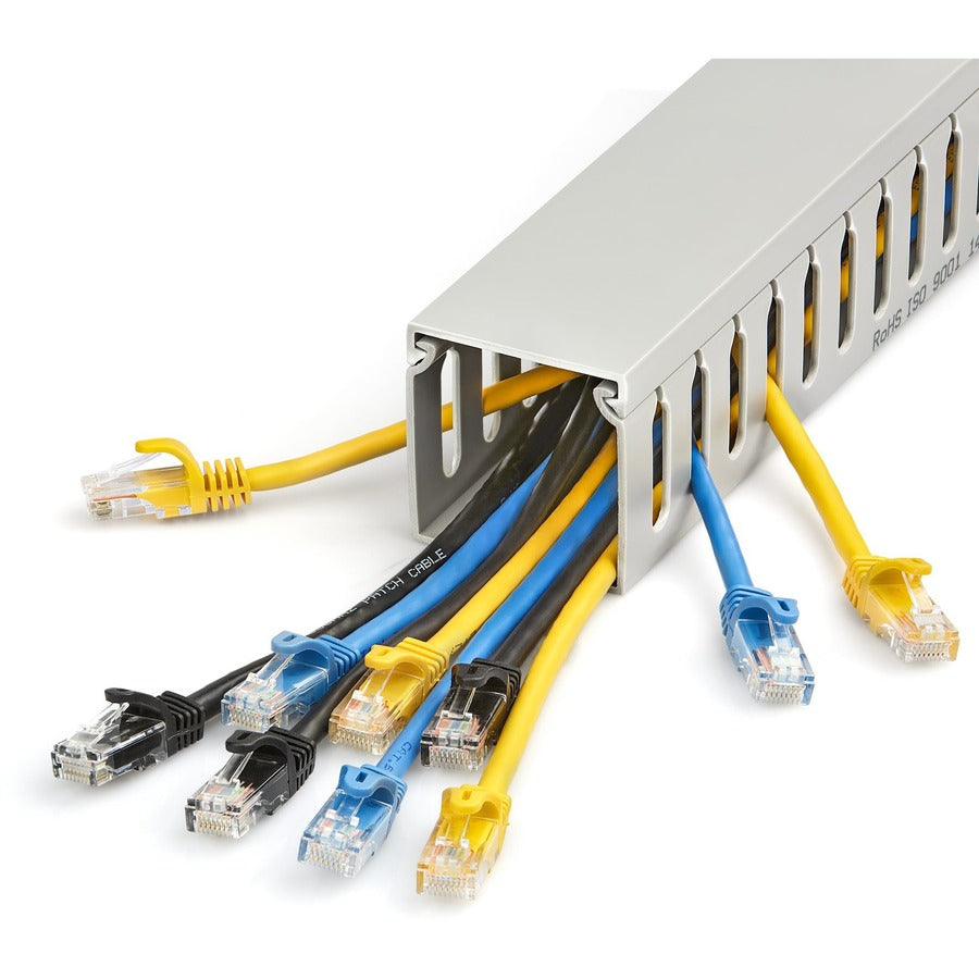 Shop  StarTech.com Open Slot Cable Management Raceway with Cover -  3(75mm)W x 3(75mm)H - 6.5ft(2m) length - 1/4(8mm) Slots - PVC Network  Cable Hider/Wall Wire Duct - Max 200 Cables 