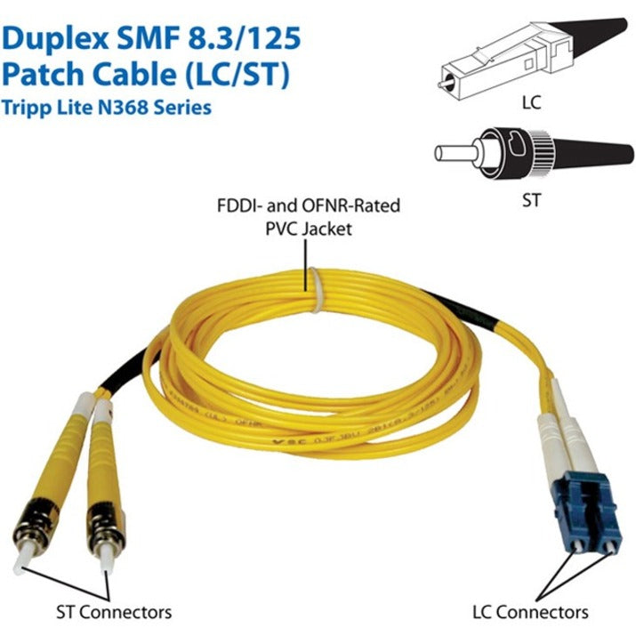 Tripp Lite 2M Duplex Singlemode 9/125 Fiber Optic Patch Cable LC