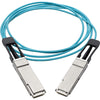 Tripp Lite QSFP+ to QSFP+ Active Optical Cable - 40Gb, AOC, M/M, Aqua, 1 m (3 ft.)