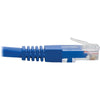 Tripp Lite Right-Angle Cat6 UTP Patch Cable (RJ45) - 1 ft., M/M, Gigabit, Molded, Blue