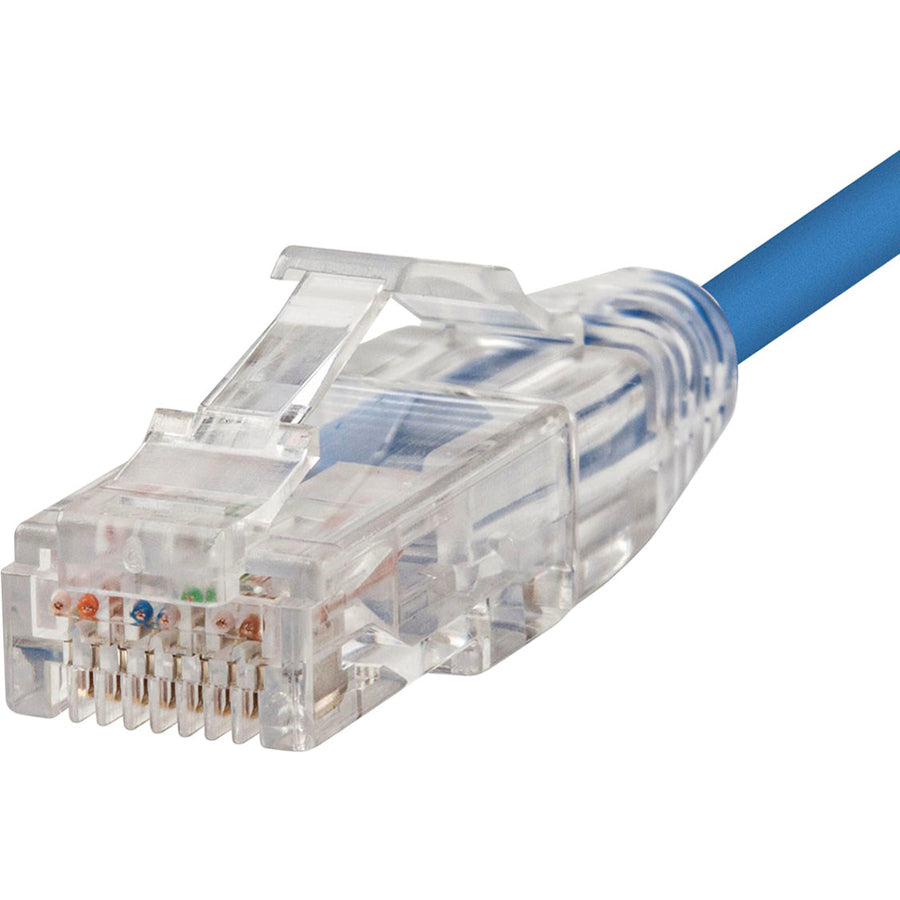 Monoprice SlimRun Cat6 28AWG UTP Ethernet Network Cable 1ft Blue