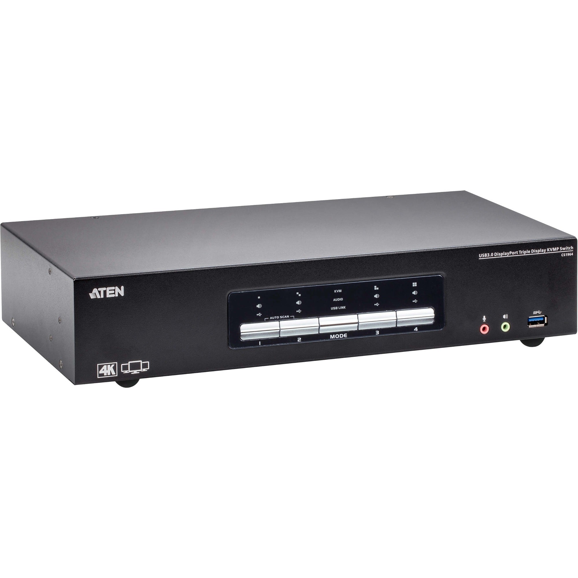 ATEN 4-Port USB3.0 4K DisplayPort Triple Display KVMP Switch – Natix