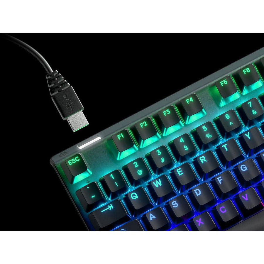  SteelSeries Apex Pro TKL Wireless HyperMagnetic Gaming Keyboard  — World's Fastest Keyboard — Esports Tenkeyless — OLED Screen — Adjustable  Actuation — PBT Keycaps — Bluetooth — 2.4GHz — USB-C : Electronics