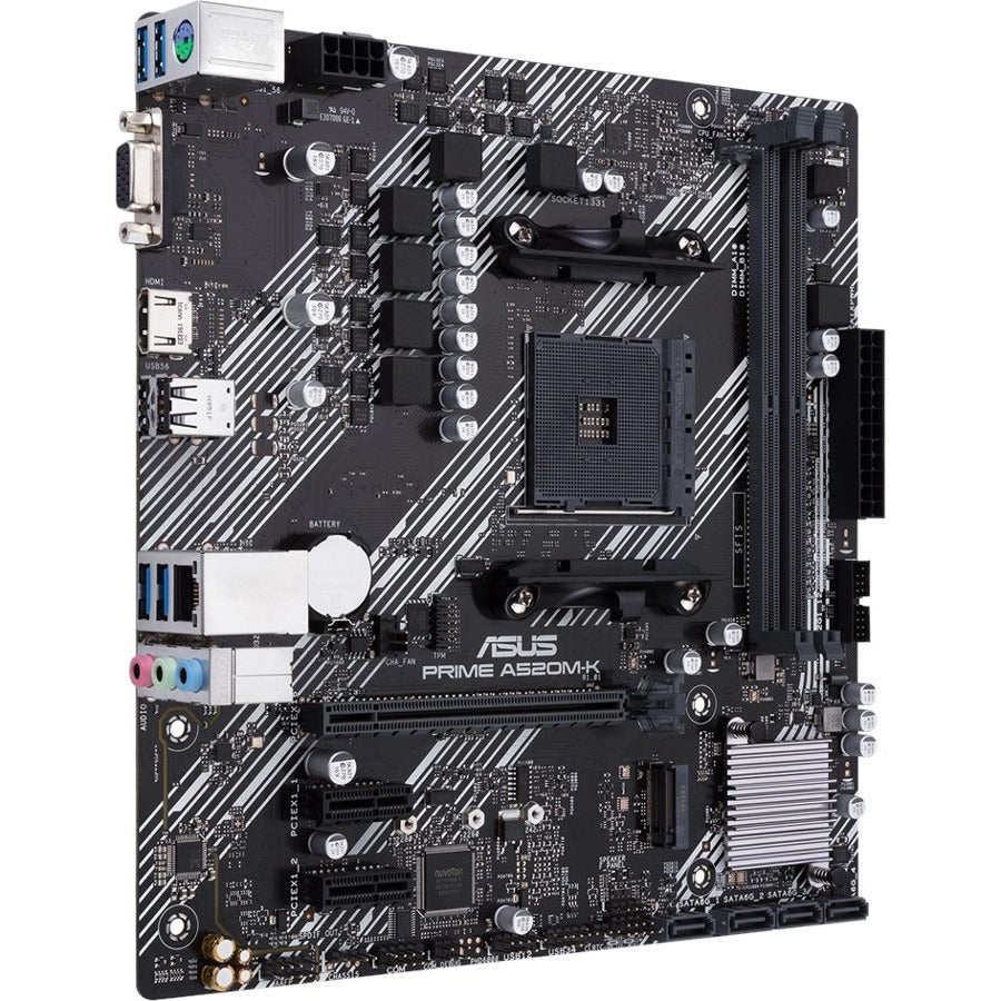 Asus Prime A520M K Desktop Motherboard AMD Chipset Socket AM4 Micro ATX