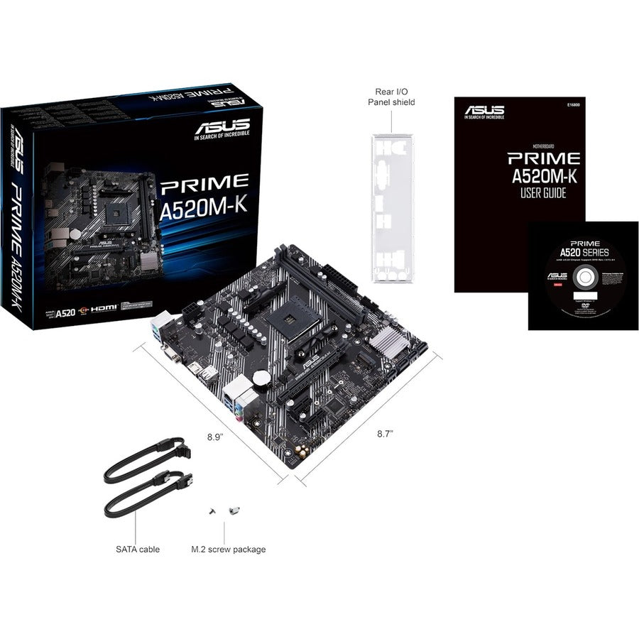 Asus Prime A520M K Desktop Motherboard AMD Chipset Socket AM4