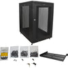 StarTech.com 18U 19" Server Rack Cabinet - 4 Post Adjustable Depth 2-30" Mobile Locking Vented IT/Data Network Enclosure w/Casters & Shelf