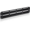 TRENDnet 48-Port Cat5-5e RJ-45 UTP Unshielded Patch Panel, Wallmount Or Rackmount, 100Mhz, Cat5e Krone Connectors, Color-Coded Labeling, Cat3,Cat5e,Cat4,Cat3 Compatible, 2U Rackmount, Black, TC-P48C5E