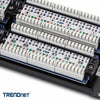 TRENDnet 48-Port Cat5-5e RJ-45 UTP Unshielded Patch Panel, Wallmount Or Rackmount, 100Mhz, Cat5e Krone Connectors, Color-Coded Labeling, Cat3,Cat5e,Cat4,Cat3 Compatible, 2U Rackmount, Black, TC-P48C5E