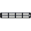 TRENDnet 48-Port Cat5-5e RJ-45 UTP Unshielded Patch Panel, Wallmount Or Rackmount, 100Mhz, Cat5e Krone Connectors, Color-Coded Labeling, Cat3,Cat5e,Cat4,Cat3 Compatible, 2U Rackmount, Black, TC-P48C5E