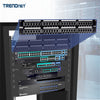 TRENDnet 48-Port Cat5-5e RJ-45 UTP Unshielded Patch Panel, Wallmount Or Rackmount, 100Mhz, Cat5e Krone Connectors, Color-Coded Labeling, Cat3,Cat5e,Cat4,Cat3 Compatible, 2U Rackmount, Black, TC-P48C5E