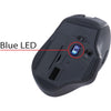 Verbatim Silent Ergonomic Wireless Blue LED Mouse - Graphite