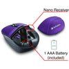 Verbatim Wireless Mini Travel Mouse, Commuter Series - Purple