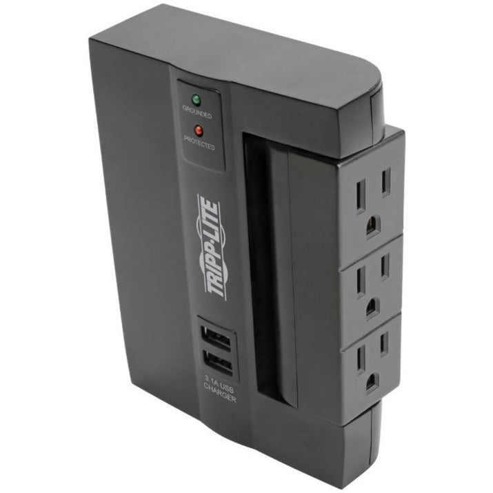 Tripp Lite 3-Outlet Surge Protector Power Strip with 2 USB Ports