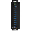 StarTech.com 10 Port USB Hub w/ Power Adapter - Metal Industrial USB 3.0 Data Hub - Din Rail, Wall & Desk Mount USB 3.1 Gen 1 5Gbps Hub