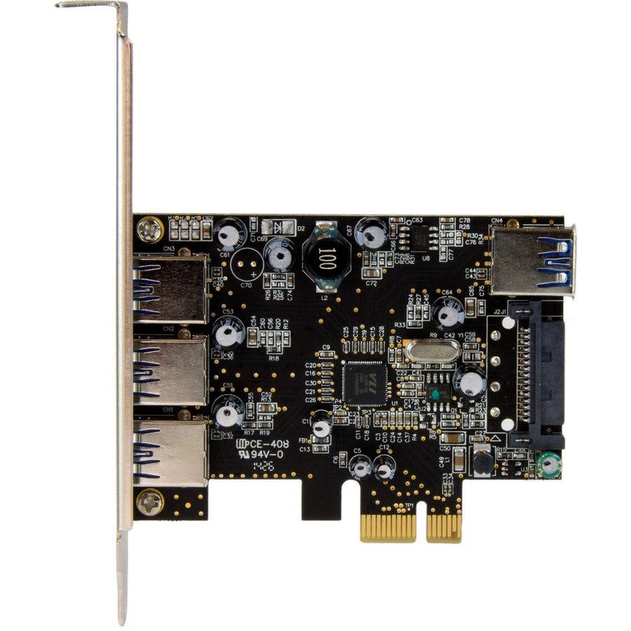 StarTech.com 4 Port PCI Express USB 3.0 Card - 3 External and 1