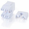 C2G 180 Degree Cat6 RJ45 UTP Keystone Jack - White